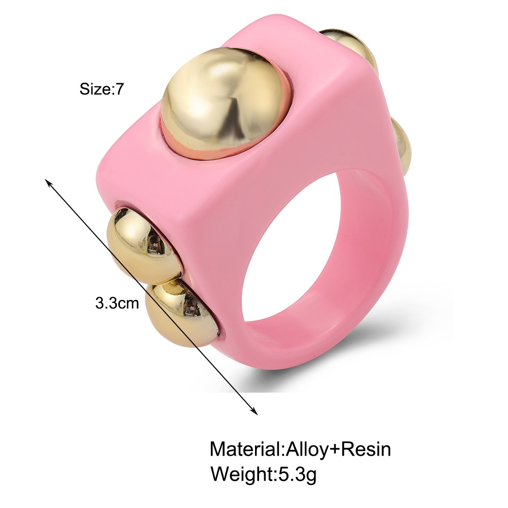 Nhẫn Nhựa Resin Nhiều Màu Sắc Phong Cách Hàn Quốc Cho Nữ