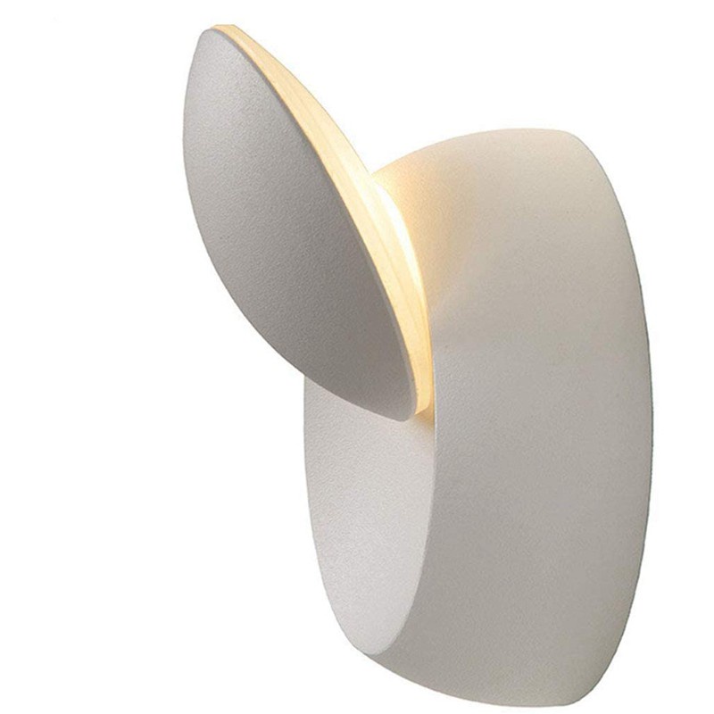 Wall Lamp Lights Decoration LED Lighting Spin Night Light 3000K Moon Type Sconces for Indoor Bedroom Living Room,White