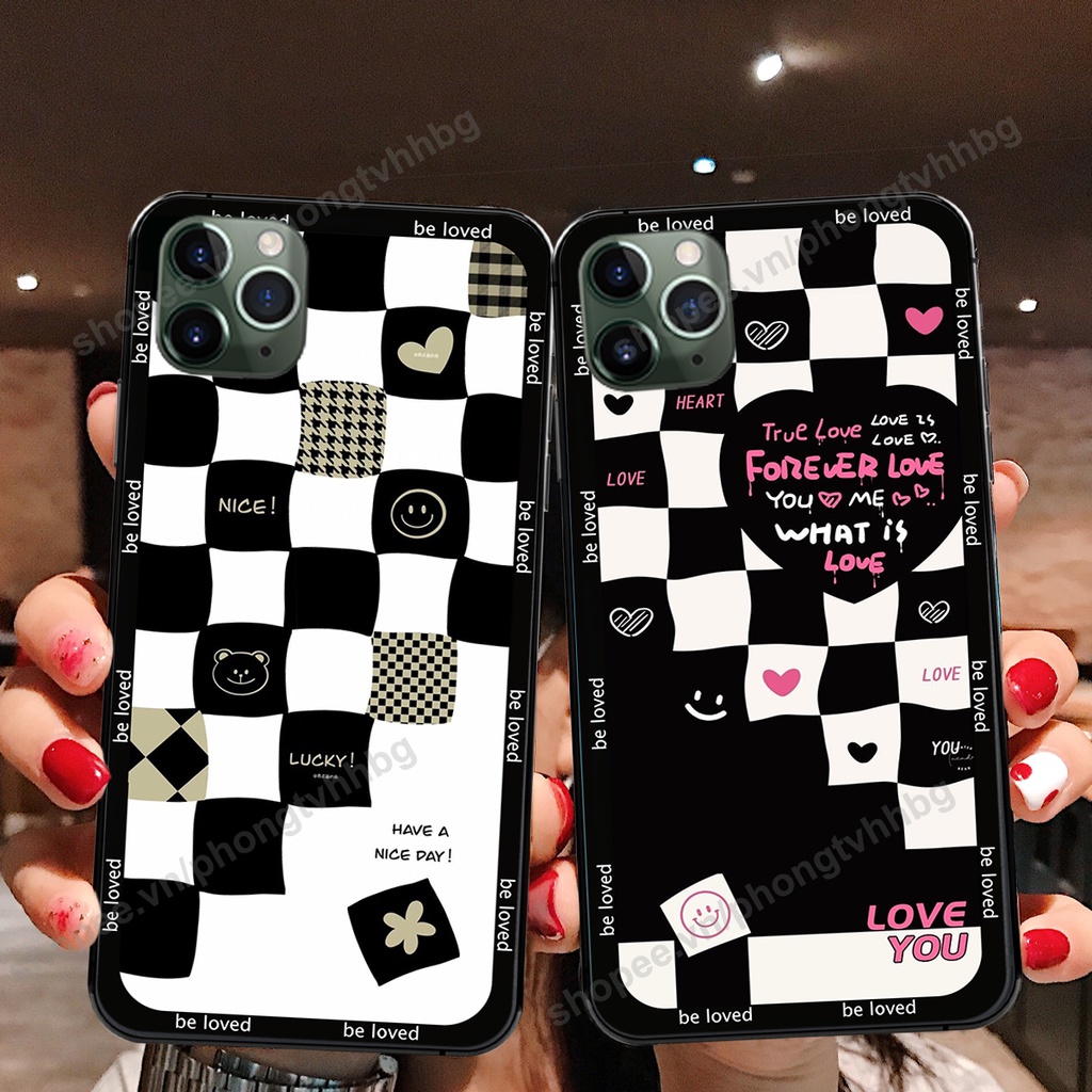 ỐP LƯNG IPHONE 12 - IPHONE 12 PRO- IPHONE 12 PRO MAX - IPHONE 12 MINI cực đẹp trái tim caro bắt trend đỉnh