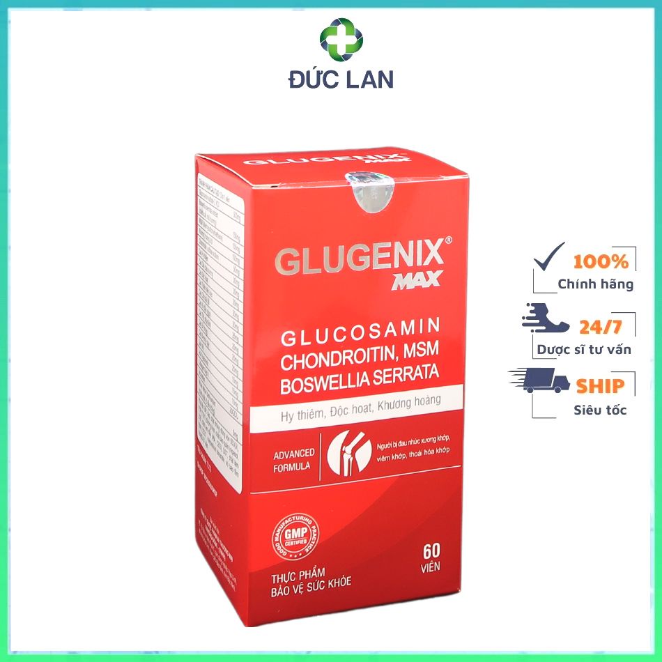 VIÊN UỐNG GLUGENIX MAX CÓ NGUỒN GỐC TỪ THIÊN NHIÊN, GIÚP TĂNG TIẾT DỊCH KHỚP, KHỚP VẬN ĐỘNG LINH HOẠT