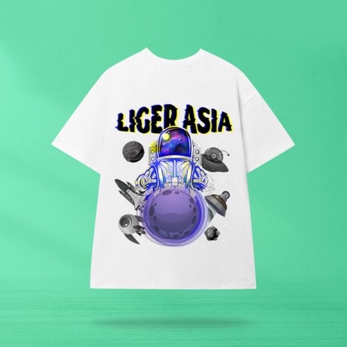 Áo thun vũ trụ Liger Asia kiểu dáng unsiex form rộng tay lỡ chất liệu cotton - Liger Asia