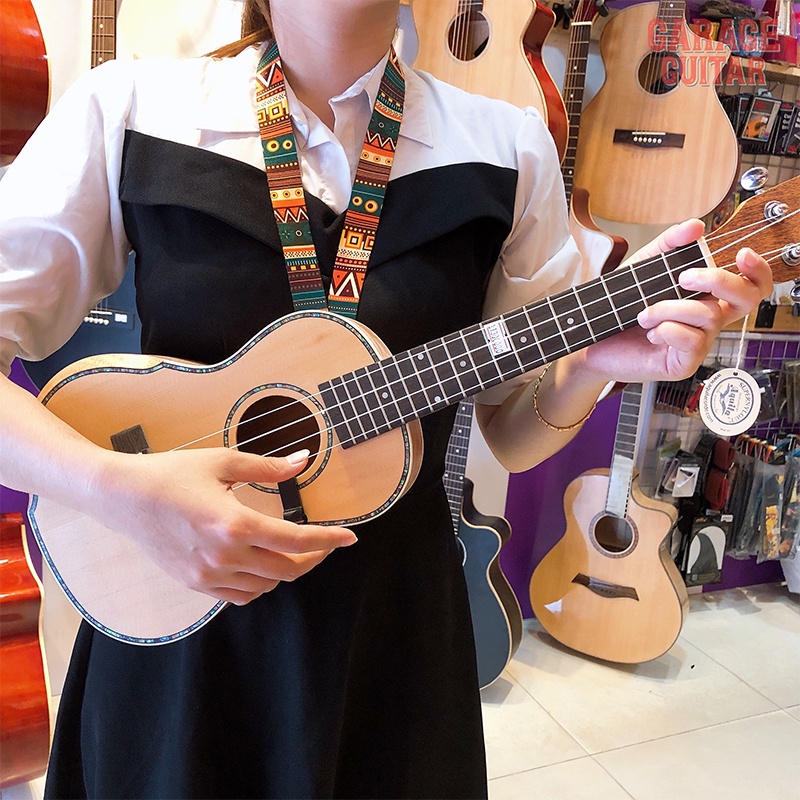 Dây đeo  đàn Ukulele kiểu truyền thống không cần đục thùng, họa tiết thổ cẩm - Garage Guitar