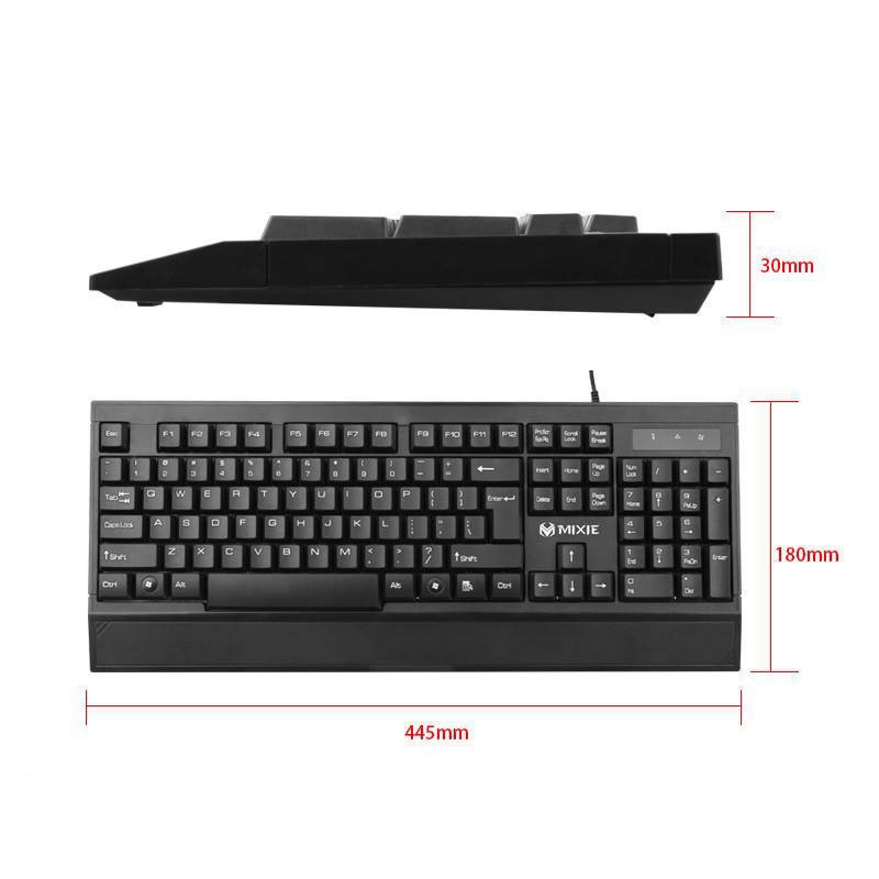 Bàn phím máy tính văn phòng MIXIE X200 chính hãng | Bàn phím bấm êm, không kêu tiếng ồn | Bảo hành 6 tháng