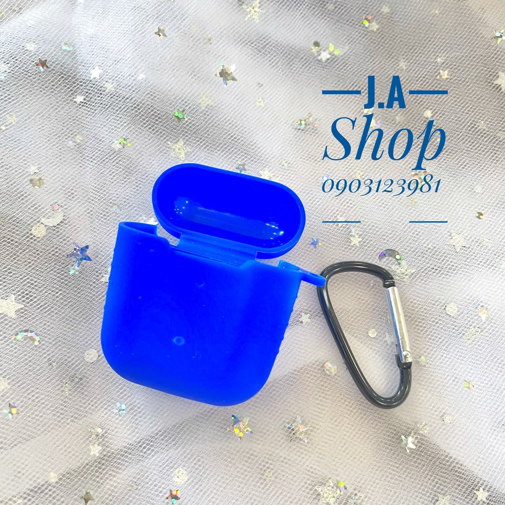 Ốp Bảo Vệ Tai Nghe AirPods 1, 2 Silicon Dẻo Cao Cấp, Cáe / Vỏ Bảo Vệ AirPods Trơn nhiều Màu Tặng Kèm Móc Khóa (J.A SHOP)