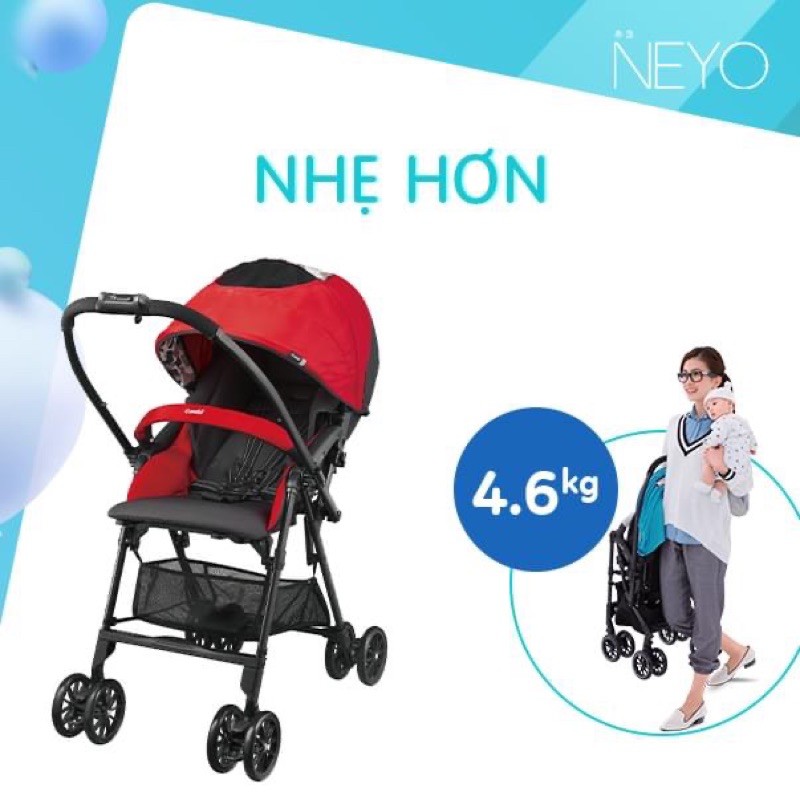 (Chính hãng )Xe đẩy Combi Neyo chống gù [Bảo hành 12 tháng]