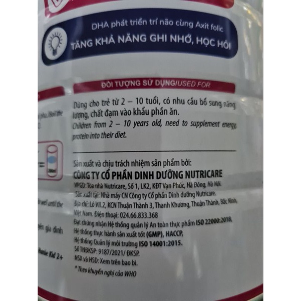 Sữa Bột HANIE KID Số 0+, 1+, 2+ Lon 900G