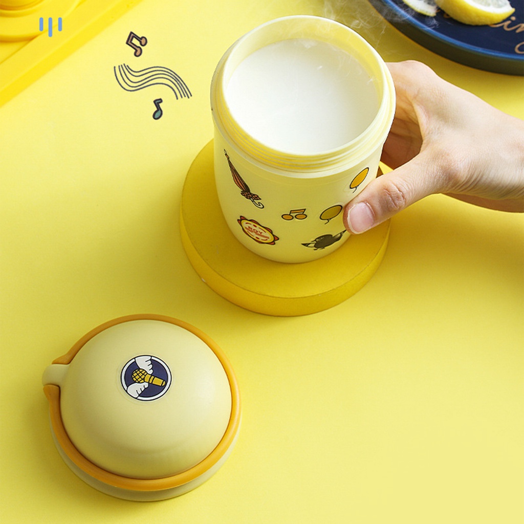 1 Set Cốc Uống Nước Có Muỗng Dung Tích Lớn Không BPA Cho Học Sinh
