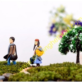 Chàng trai cô gái cô đơn quá phụ kiện terrium tiểu cảnh sân vườn