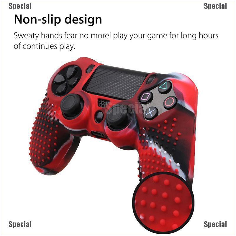 Vỏ bảo vệ tay cầm điều khiển chơi game bằng silicon họa tiết camo cho PlayStation 4 PS4