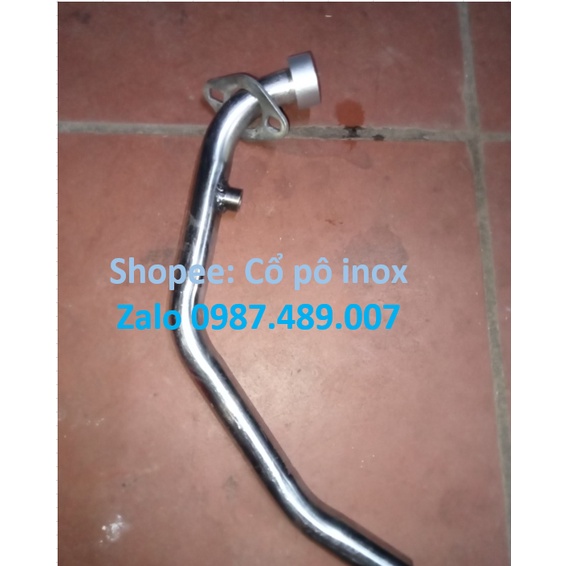 Cổ pô inox Winner 150, Inox 304 chống han rỉ, Phi 25/27mm, dày 1.5mm.