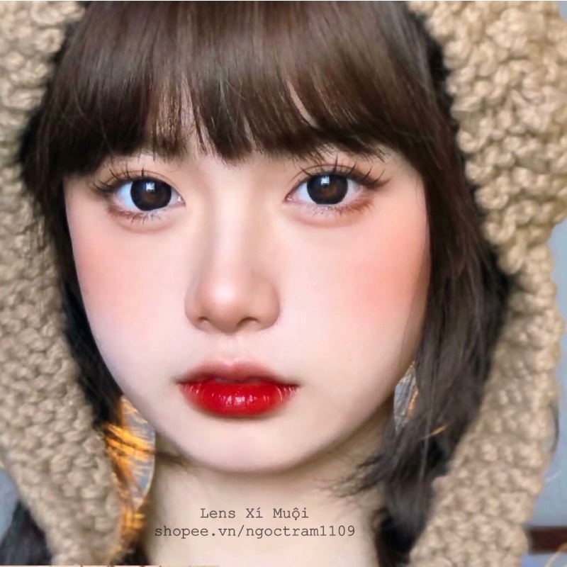 Lens Mắt Màu Đen Giãn To có độ cận