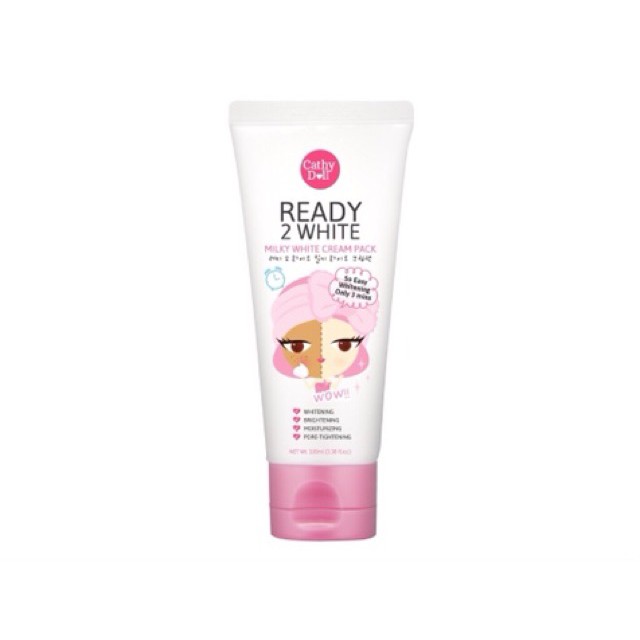 Mặt Nạ Ủ Trắng Da Cấp Tốc READY 2 WHITE Cathy Doll 100ml - Thái Lan