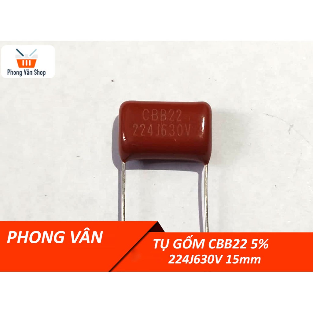 Tụ 224j630v CBB22 5% - chân cắm 15mm