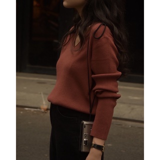 V-Neck Wool Top
