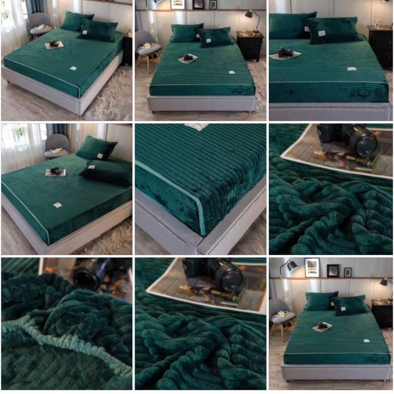 Bộ ga gối, ga nhung Tăm Đủ Kích Thước 1,2m;1,6m;1,8m;2m,Chất dày mịn xịn đẹp nằm ấm áp,