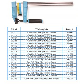 Cảo chữ F cỡ 80mm hiệu Berent