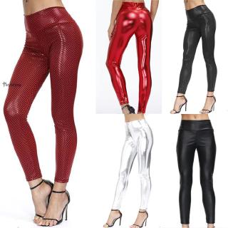 Quần Legging Da Khóa Kéo Hở Đáy Quyến Rũ Cho Nữ