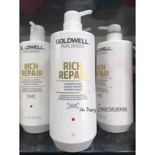 [CHÍNH HÃNG] DẦU HẤP TÓC GOLDWELL 60S RICH REPAIR 1000ML