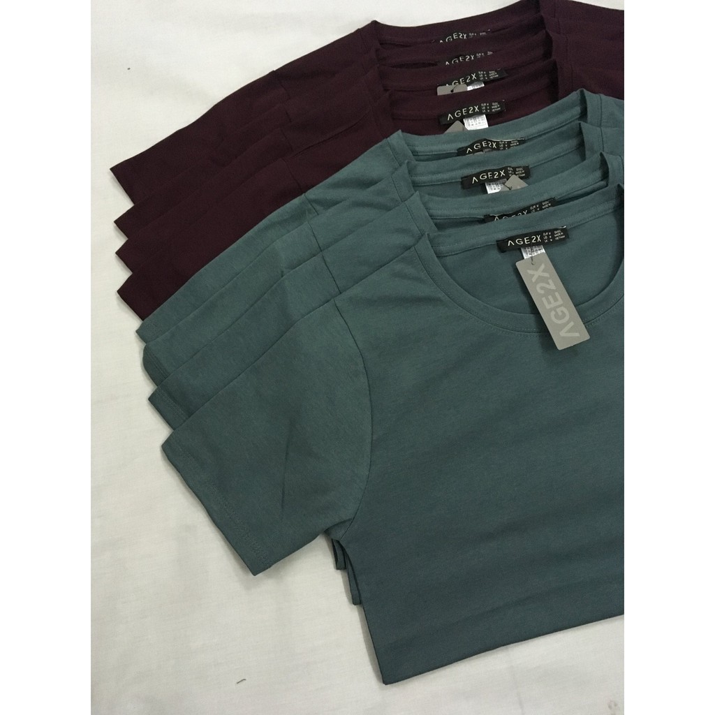 Xanh Nhớt - Màu Áo Thun Trơn AGE2X hot nhất 2021 | BigBuy360 - bigbuy360.vn