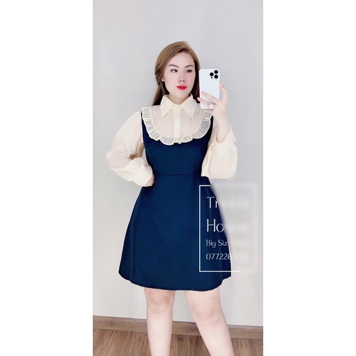 Đầm dán xoè bigsize kim ngân 50 đến 90kg