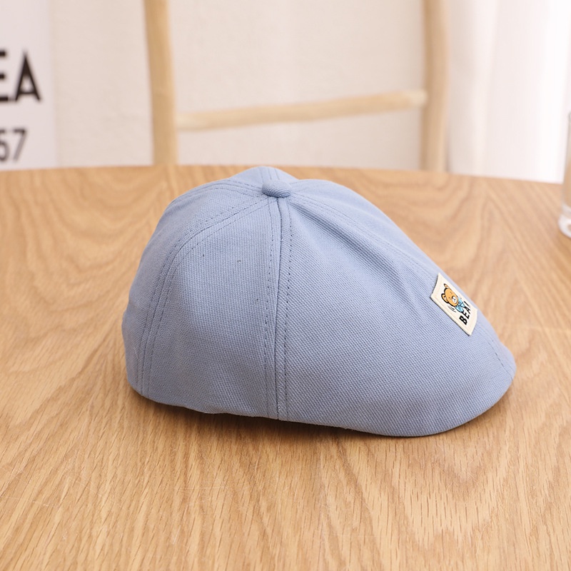 Mũ Beret Bằng Vải Họa Tiết Gấu Dễ Thương Bắt Mắt Sành Điệu