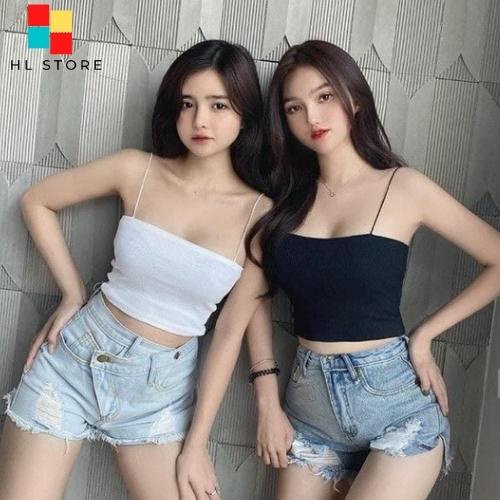 [ẢNH_THẬT_CUỐI] Áo croptop body 2s cọng bún chất borip co giãn Hải Lan Store