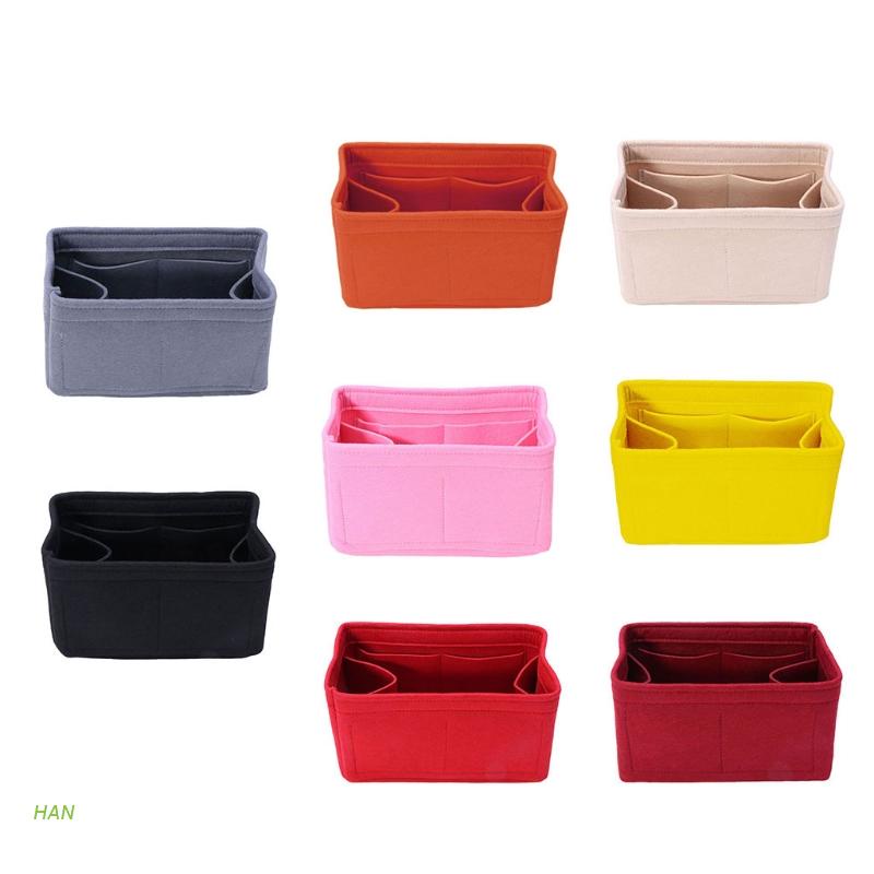 Túi nỉ nhét túi xách tote sắp xếp đựng đồ trang điểm ví mỹ phẩm bên trong đi du lịch