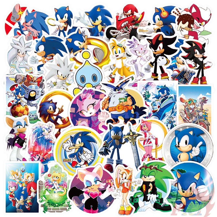 ❉ Sonic The Hedgehog Series 01 - Games Stickers ❉ 50Pcs/Set Sonikku za Hejjihoggu Fashion Mixed DIY Decals Doodle Stickers