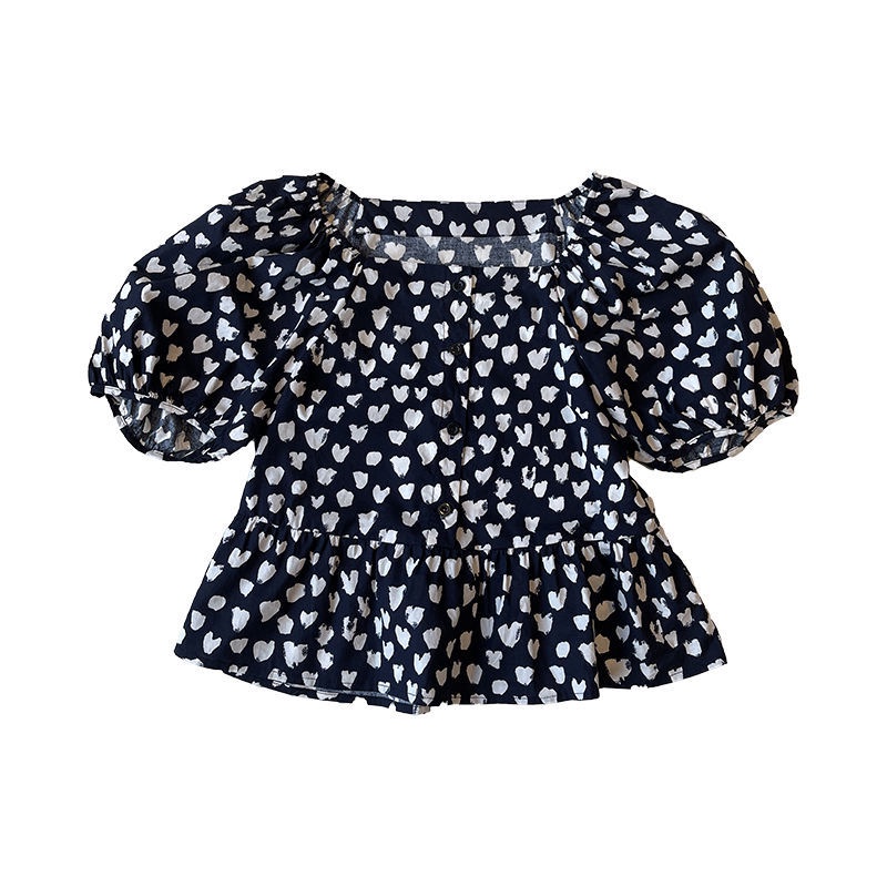 COZOK Áo Sơ Mi In Hình Trái Tim Cổ Điển Mỏng Đa Năng