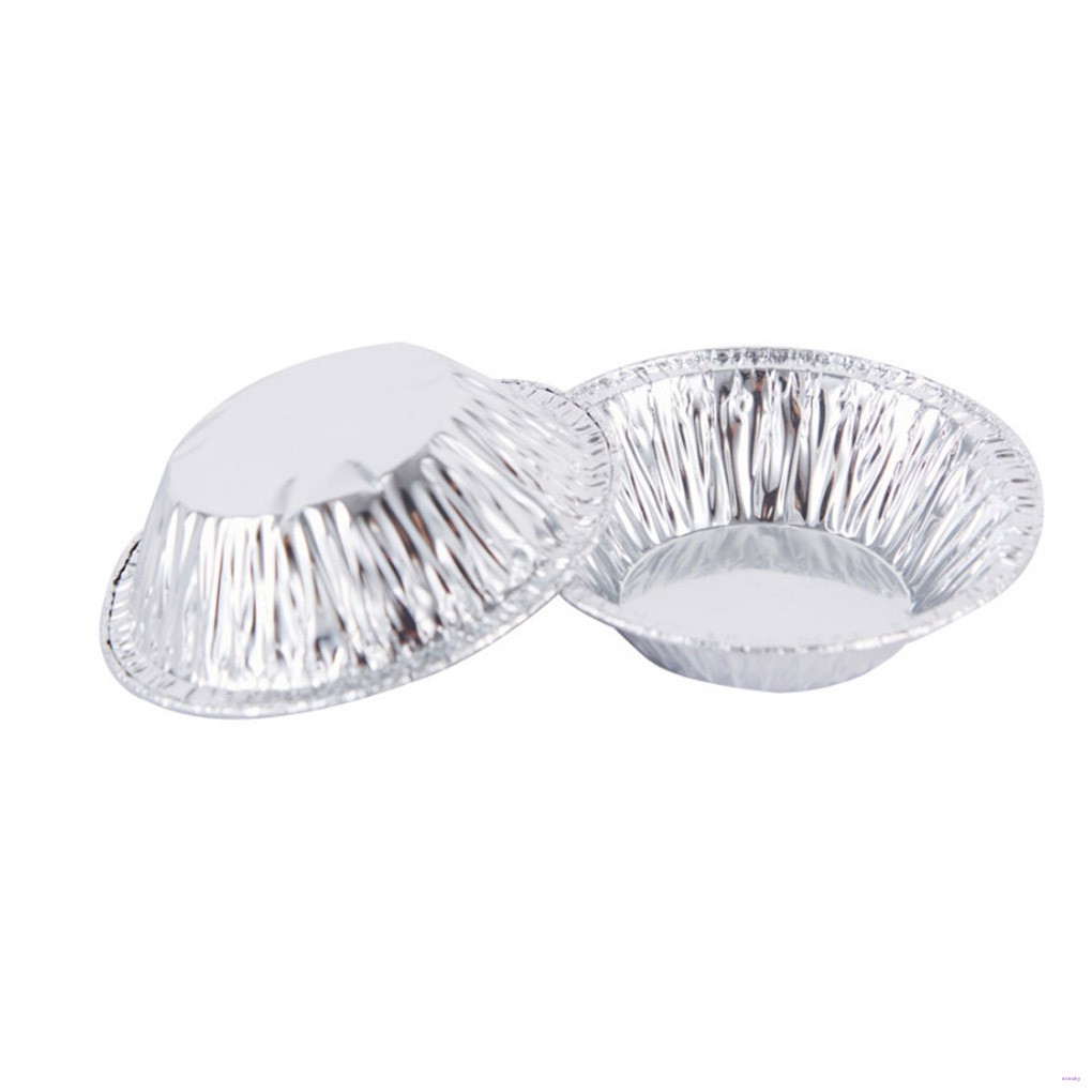 Set 100 Khuôn Lá Nhôm Dùng Một Lần Cho Bánh Trứng