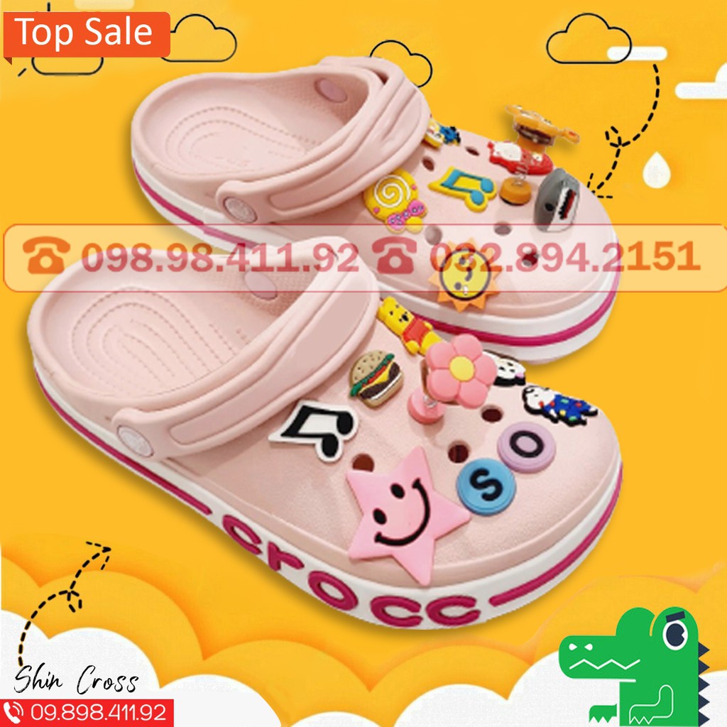 Giày dép Cross BAYA họa tiết mi mix nhiều màu size 35 36 37 38 39 40 41 42 43 44 45 tặng thêm 12 sticker
