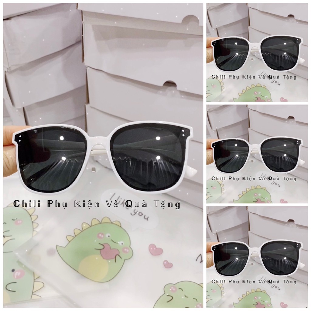 K8 - Kính mát nam nữ, mắt kiếng râm thời trang chống nắng du lịch màu trắng 2 chấm dọc | BigBuy360 - bigbuy360.vn
