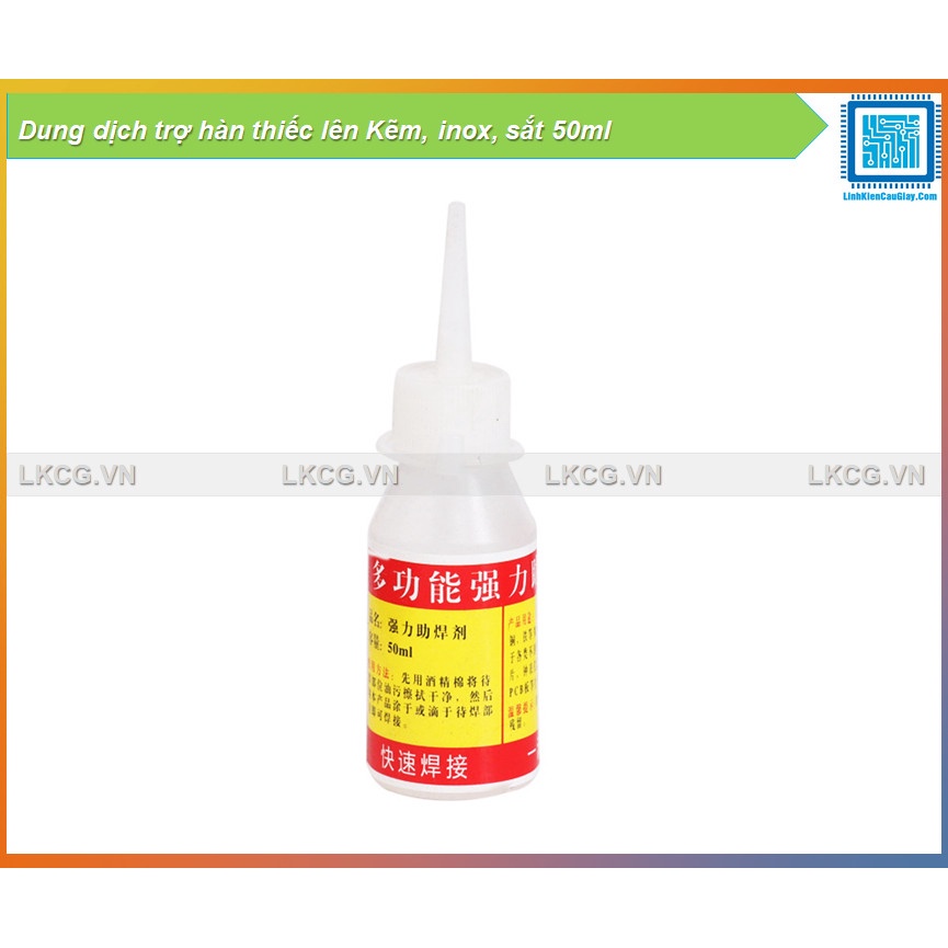 Dung dịch trợ hàn thiếc lên Kẽm, inox, sắt 50ml