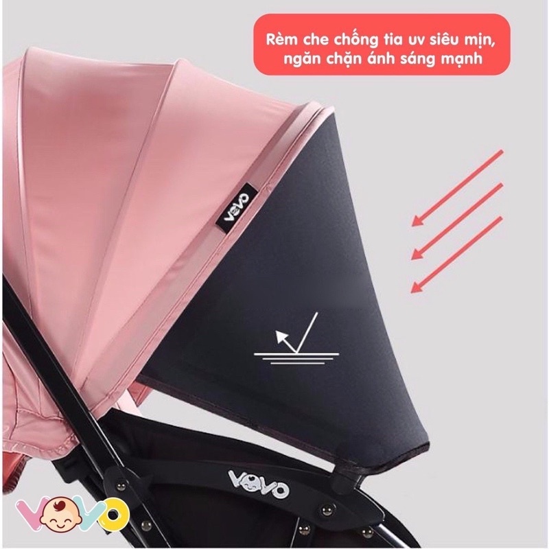 Xe đẩy Vovo 2 chiều gấp gọn