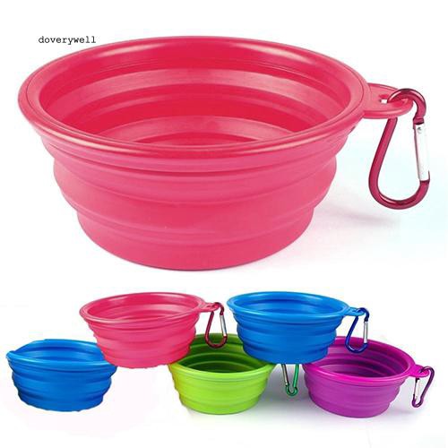 Khay đựng thức ăn cho thú cưng bằng silicon có thể xếp gọn dễ dàng