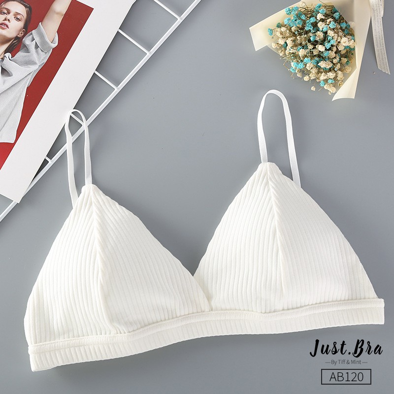 Áo ngực Just Bra cotton thun gân mút mỏng AB120 | BigBuy360 - bigbuy360.vn