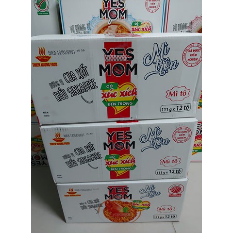 Thùng 12 tô Mì trộn xốt cua kiểu Singapore