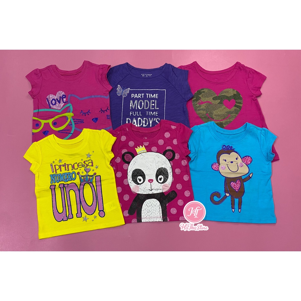 (SIZE 9M,12M&amp;18M) Áo thun tay ngắn PI4C£ bé gái