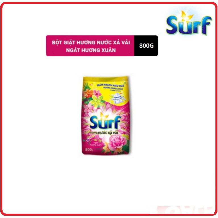 Bột Giặt SURF Ngát Hương Xuân Gói 800g