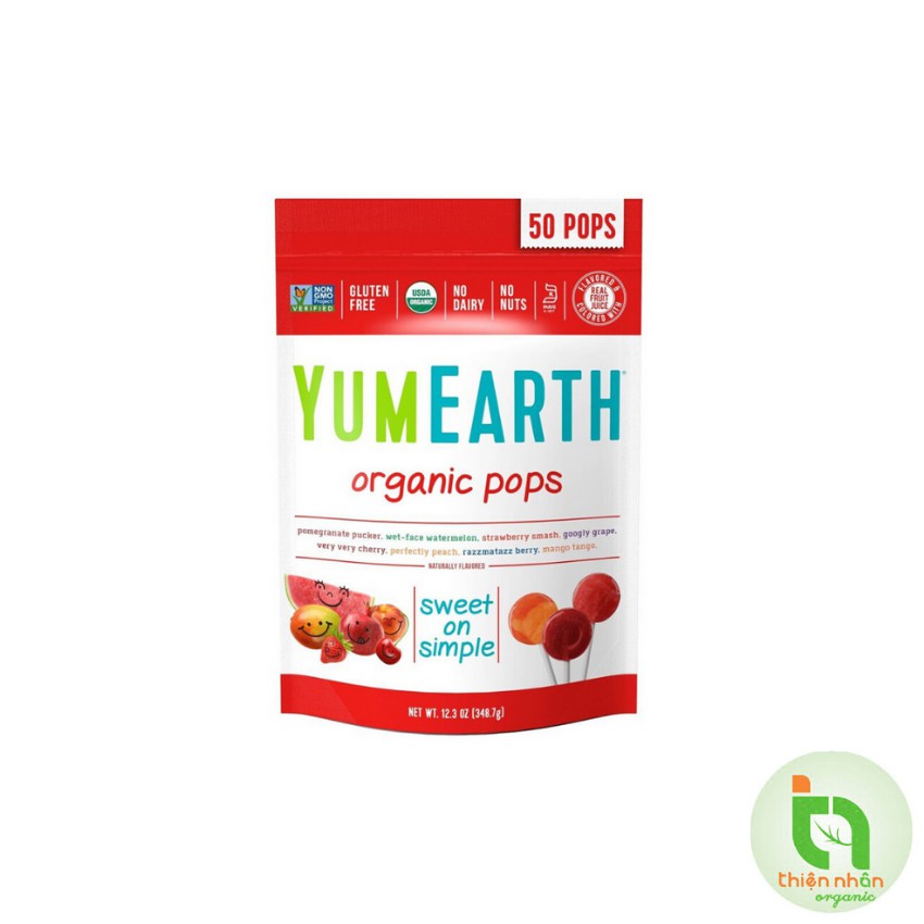 Kẹo mút Yumearth 300 cây