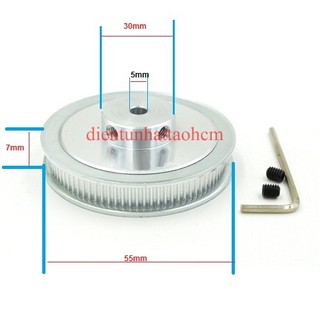 PULLEY BÁNH RĂNG NHÔM 80GT5 80 RĂNG-2GT-5MM