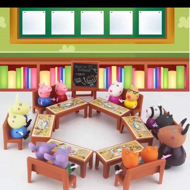 Đồ chơi lớp học peppa pig 21 món