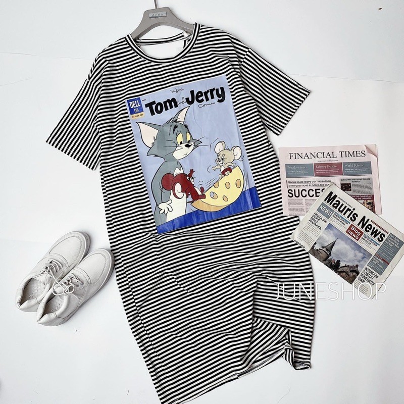 VNU110 - VÁY NỮ SUÔNG ĐEN KẺ TOM VỊT | BigBuy360 - bigbuy360.vn