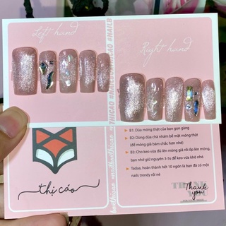 [ Nails Box] Móng tay úp giả mắt mèo