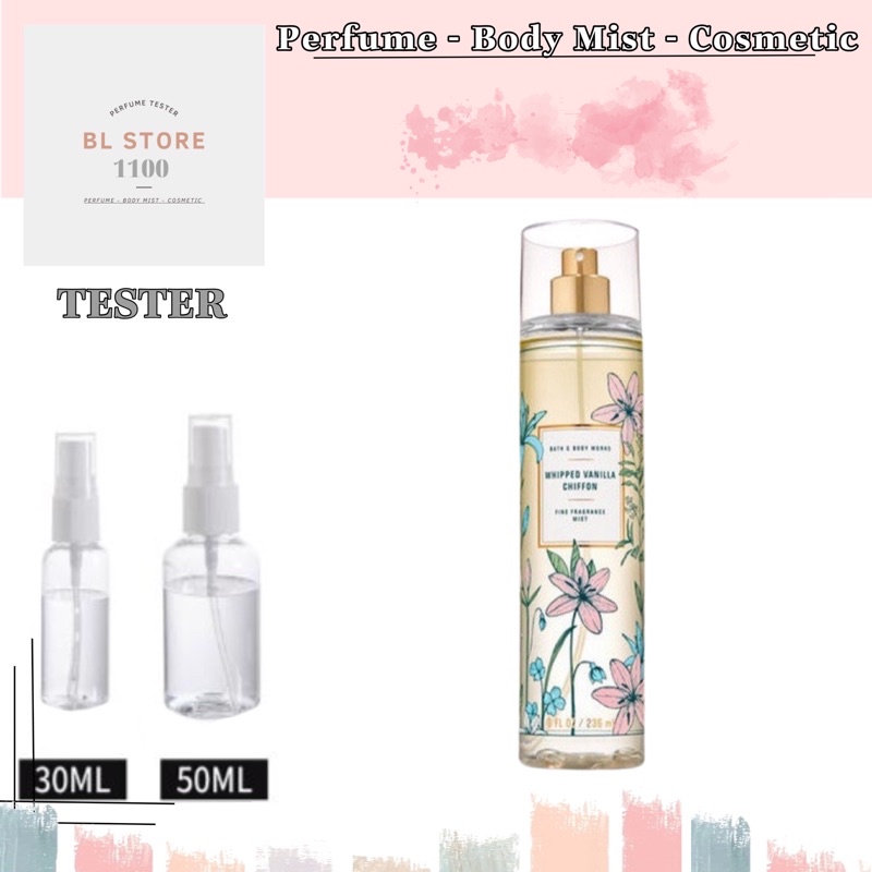 [BL] Xịt Thơm Toàn Thân Bath &amp; Body Works | Whipped Vanilla Chiffon ( Mẫu dùng thử 10ml/30ml/50ml)