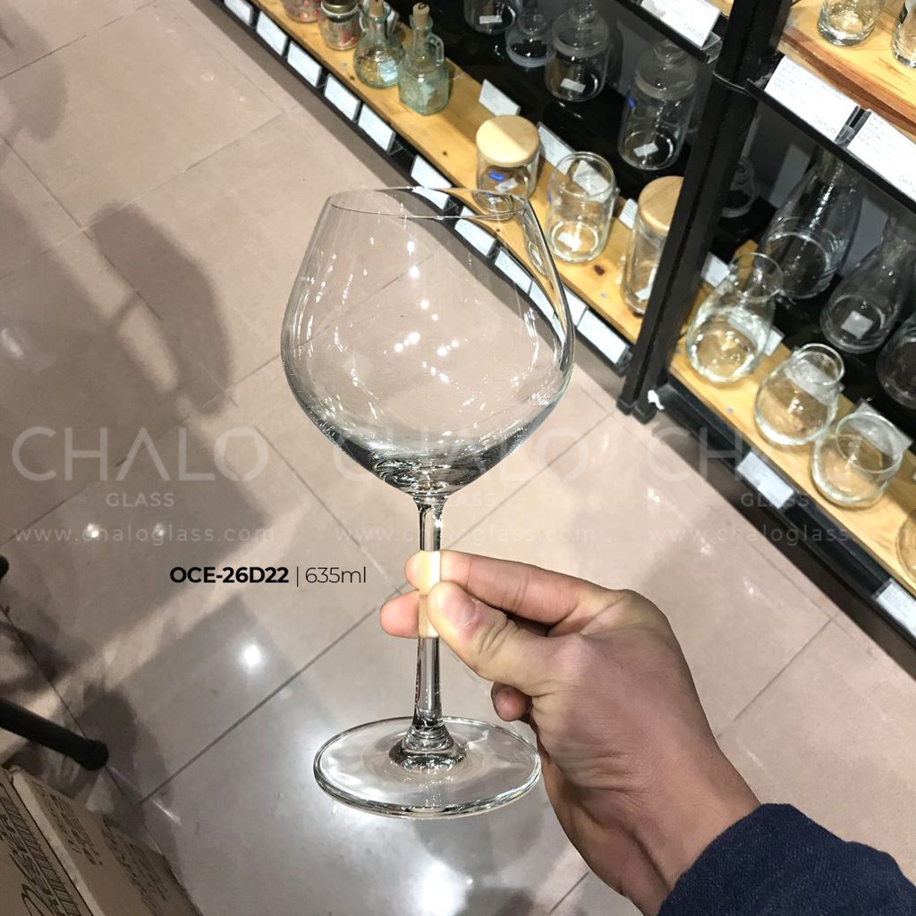 [Chính hãng] Ly rượu vang đỏ thủy tinh Ocean Sante Burgundy 635ml - 26D22 (Bộ 06 ly trơn, không in hình)