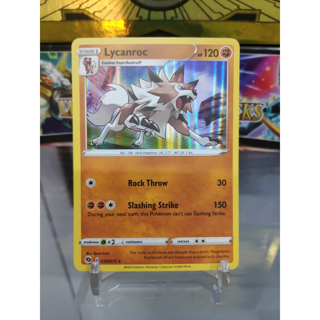 [ Dưa Hấu Yugioh ] Lá bài thẻ bài Pokemon Lycanroc Midday Form