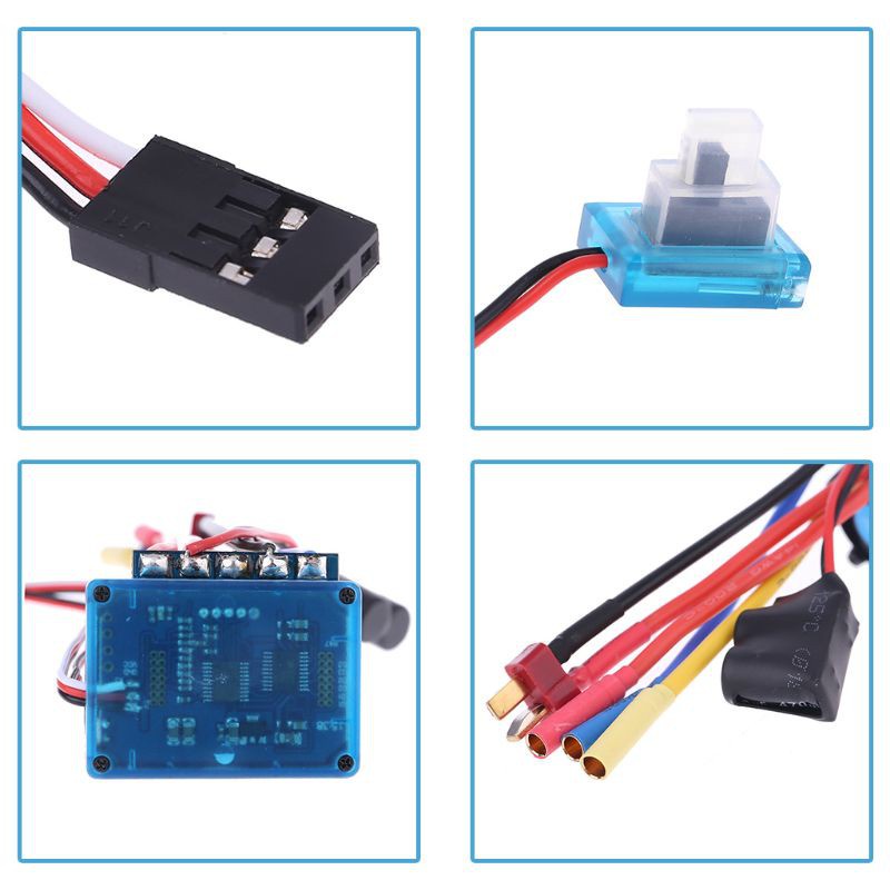 Bộ Điều Khiển Tốc Độ Không Chổi Than Esc Chống Nước Chống Bụi 45a 60a 80a 120a Cho Xe Hơi Điều Khiển Từ Xa 1 / 8 1 / 10 1 / 12