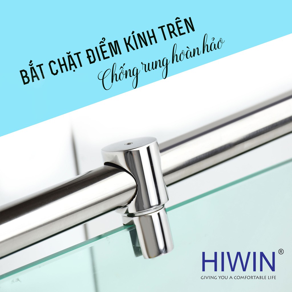 Kẹp kính trên phòng tắm kính mặt gương inox 304 Hiwin SB-611