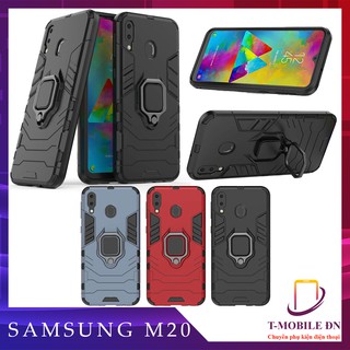 Ốp lưng Samsung M20, Ốp iron man chống sốc kèm nhẫn iring chống xem video cho Samsung M20